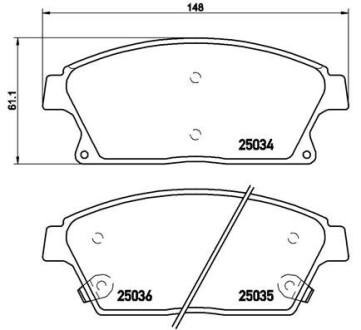 Гальмівні колодки дискові BREMBO P59 077 (фото 1)