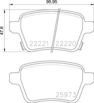 Комплект гальмівних колодок BREMBO P59086
