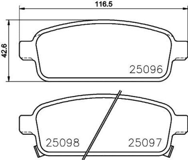 Комплект гальмівних колодок BREMBO P59087