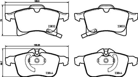 Комплект гальмівних колодок BREMBO P59089