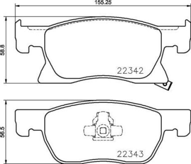Комплект гальмівних колодок BREMBO P59092