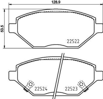Гальмівні колодки дискові BREMBO P59093