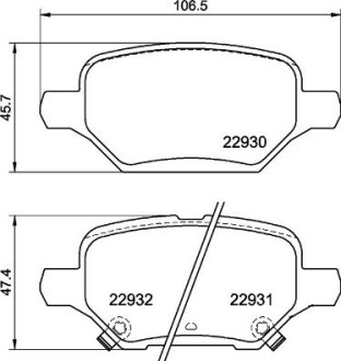 Фото комплект гальмівних колодок BREMBO P59099 Комплект гальмівних колодок BREMBO P59099