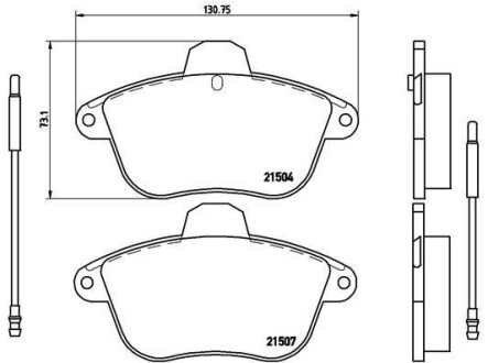 Фото гальмівні колодки дискові BREMBO P61046 Гальмівні колодки дискові BREMBO P61046