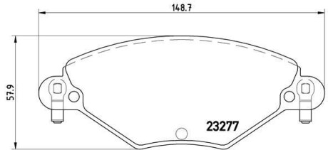 Комплект гальмівних колодок BREMBO P61071