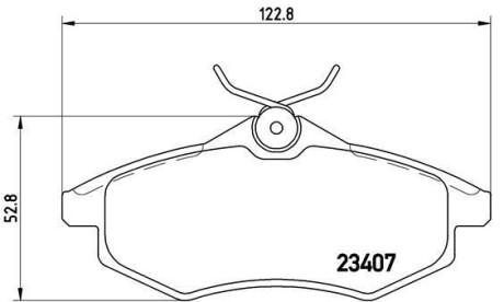 Комплект гальмівних колодок BREMBO P61074