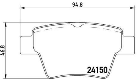 Комплект гальмівних колодок BREMBO P61080