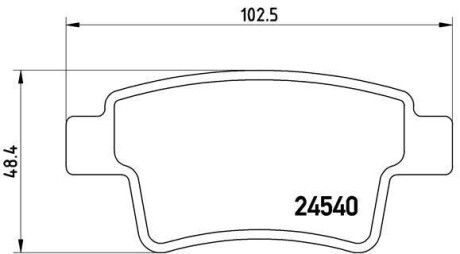 Комплект гальмівних колодок BREMBO P61085