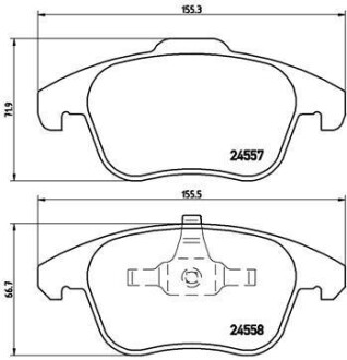Комплект гальмівних колодок BREMBO P61086