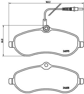 Комплект гальмівних колодок BREMBO P61096