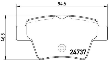 Комплект гальмівних колодок BREMBO P61100