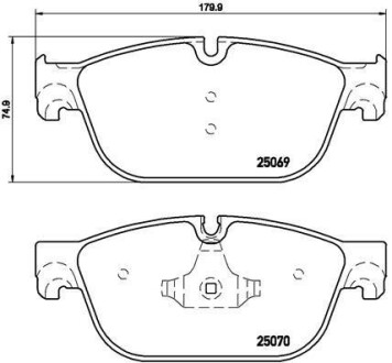 Комплект гальмівних колодок BREMBO P61107