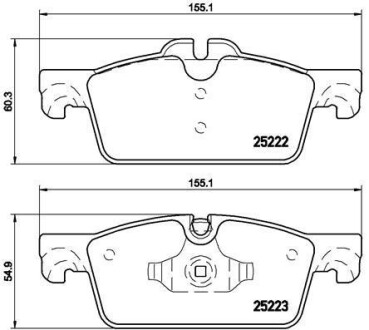 Комплект гальмівних колодок BREMBO P61112