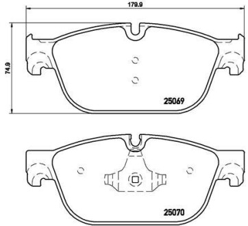 Комплект гальмівних колодок BREMBO P61115