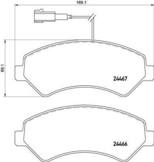 Комплект гальмівних колодок BREMBO P61118