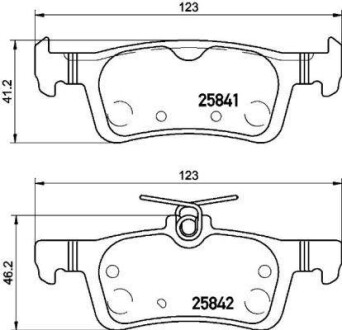 Комплект гальмівних колодок BREMBO P61121
