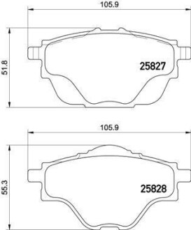 Гальмівні колодки зад. Citroen C4/Peugeot 308 II 13- (Bosch) BREMBO P 61 124 (фото 1)