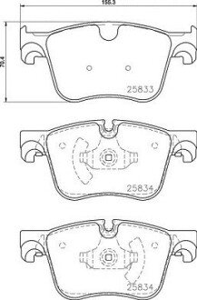 Колодки гальмівні дискові (комплект 4 шт) BREMBO P61127