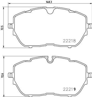 Комплект гальмівних колодок BREMBO P61128