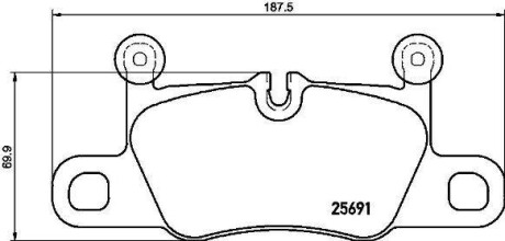 Комплект гальмівних колодок BREMBO P65031