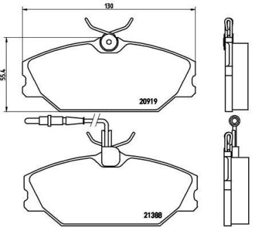 Фото гальмівні колодки дискові BREMBO P68014 Гальмівні колодки дискові BREMBO P68014