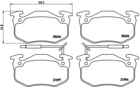 Гальмівні колодки дискові BREMBO P68015