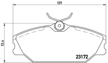 Комплект гальмівних колодок BREMBO P68027