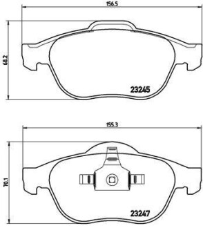 Комплект гальмівних колодок BREMBO P68040