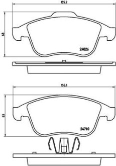 Гальмівні колодки тюнінгові BREMBO P68047X