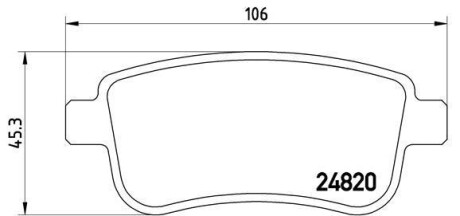 Комплект гальмівних колодок BREMBO P68054