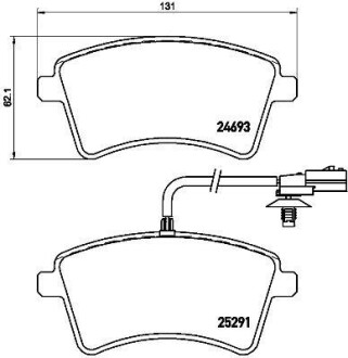 Фото гальмівні колодки дискові BREMBO P68058 Гальмівні колодки дискові BREMBO P68058