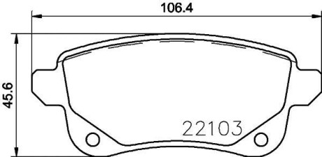 Комплект гальмівних колодок BREMBO P68064