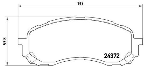 Фото гальмівні колодки дискові BREMBO P78 015 Гальмівні колодки дискові BREMBO P78 015
