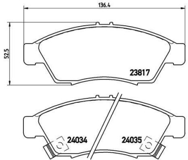 Гальмівні колодки дискові BREMBO P79014