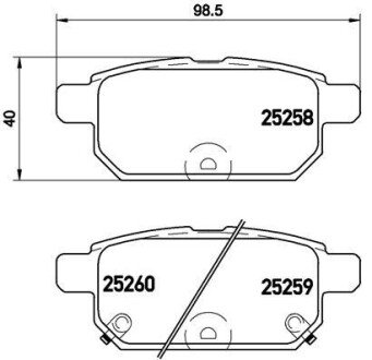 Гальмівні колодки дискові BREMBO P79 029 (фото 1)