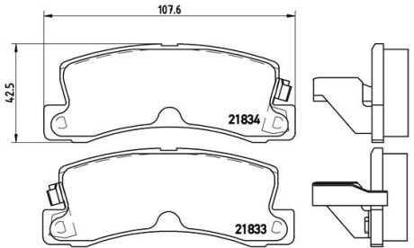 Колодки гальмівні дискові BREMBO P83015