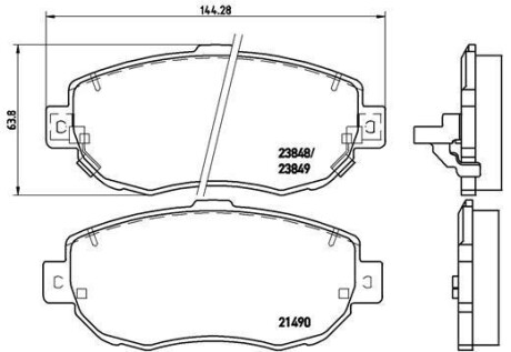Комплект гальмівних колодок BREMBO P83037