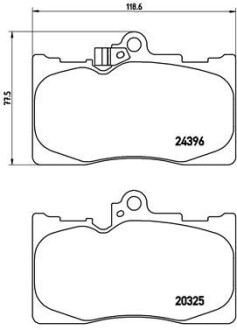 Гальмівні колодки дискові BREMBO P83 072 (фото 1)