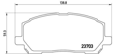 Комплект гальмівних колодок BREMBO P83078