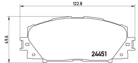 Комплект гальмівних колодок BREMBO P83106