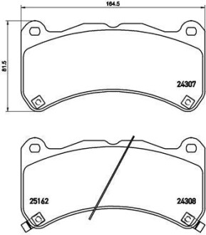 Фото гальмівні колодки дискові BREMBO P83146 Гальмівні колодки дискові BREMBO P83146