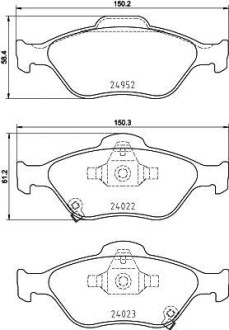 Комплект гальмівних колодок BREMBO P83159