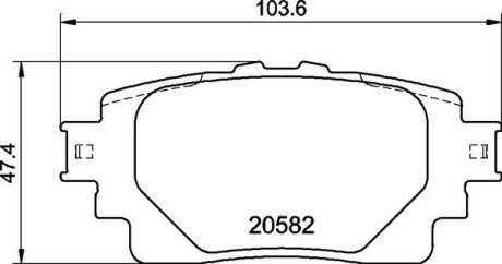 Колодки гальмівні дискові (комплект 4 шт) BREMBO P83174