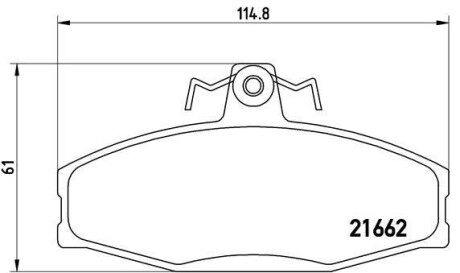 Комплект гальмівних колодок BREMBO P85022