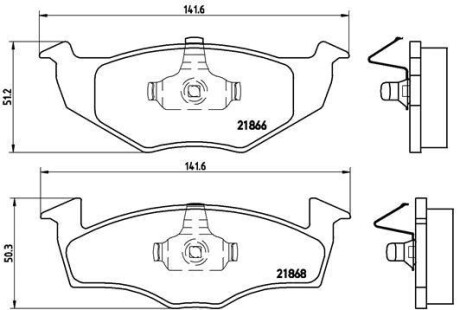 Гальмівні колодки дискові BREMBO P85031