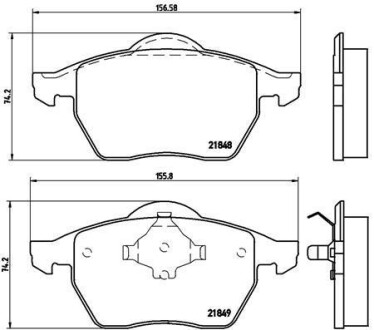 Комплект гальмівних колодок BREMBO P85039