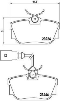 Комплект гальмівних колодок BREMBO P85046