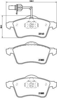 Комплект гальмівних колодок BREMBO P85049