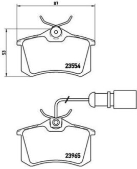 Комплект гальмівних колодок BREMBO P85058