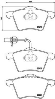 Комплект гальмівних колодок BREMBO P85062
